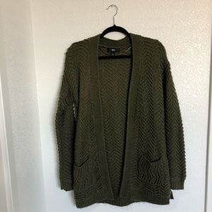 Mossimo Olive Green Cardigan Sweater